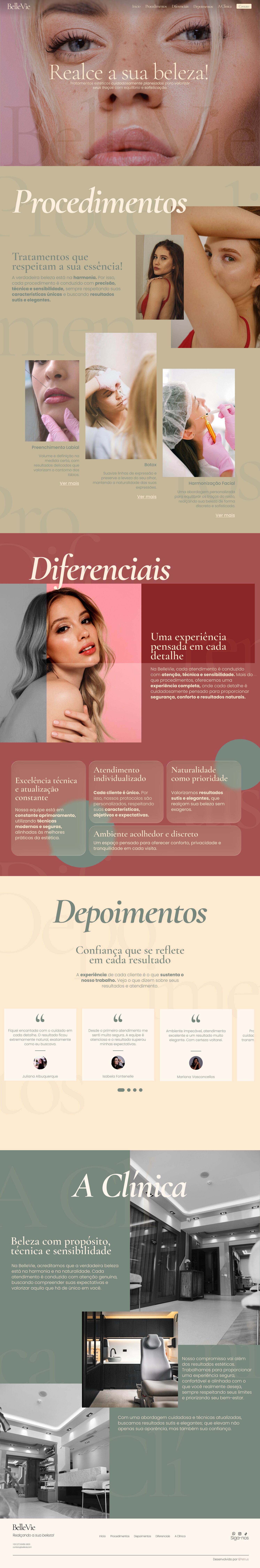 BelleVie website - construído por Petrus
